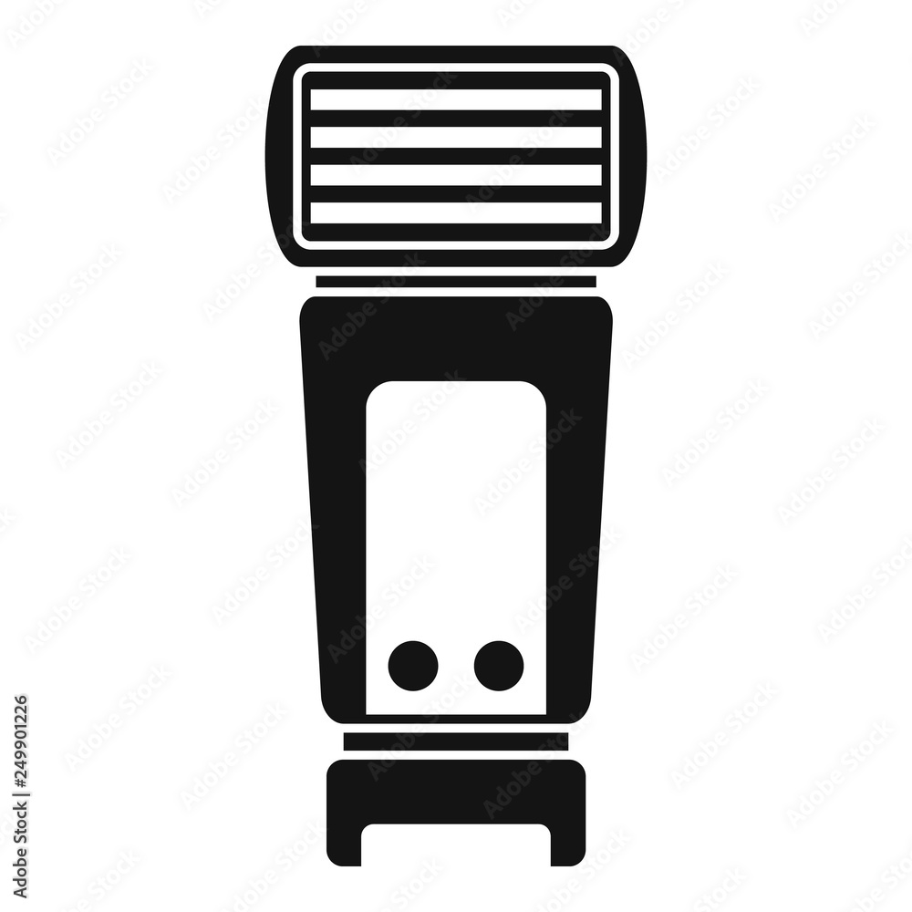 Aufkleber camera flashlight icon. simple illustration of camera flashlight vector icon for web design isolated