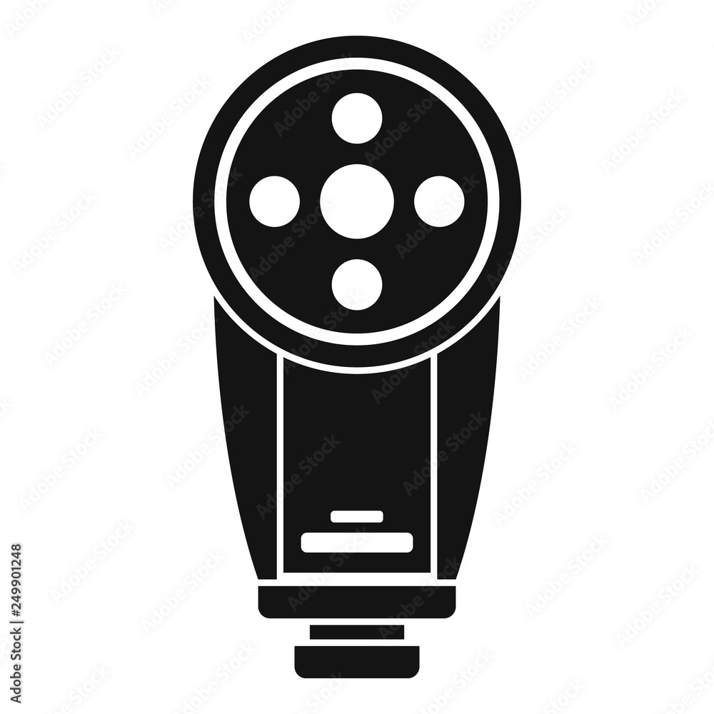 Poster camera led flash icon. simple illustration of camera led flash vector icon for web design isolated o