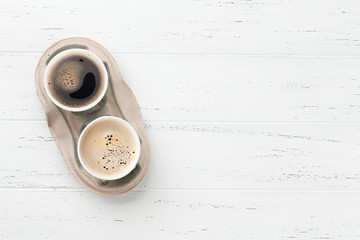 Two take away coffee cups