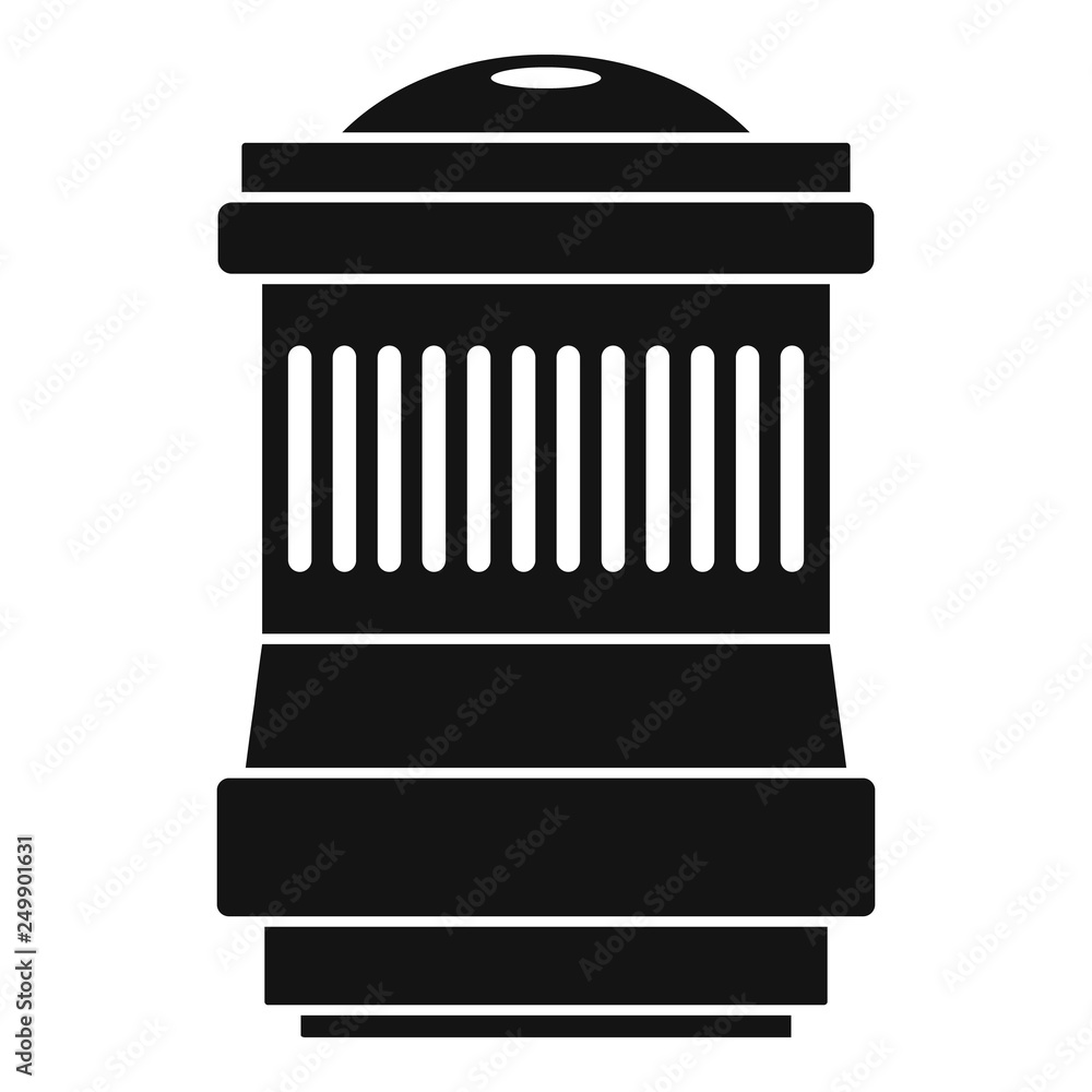 Poster lens icon. simple illustration of lens vector icon for web design isolated on white background