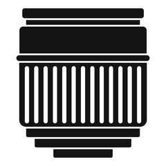 Macro lens icon. Simple illustration of macro lens vector icon for web design isolated on white background