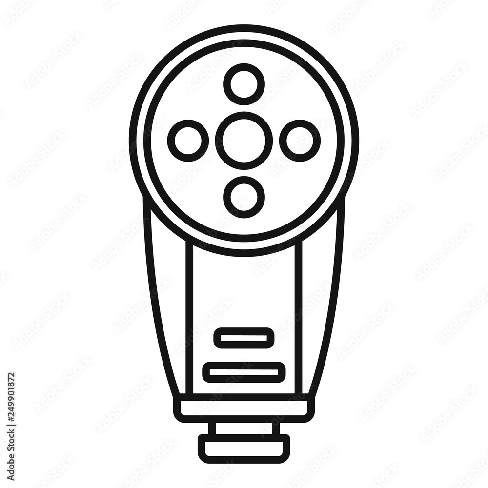 Aufkleber camera led flash icon. outline camera led flash vector icon for web design isolated on white backgro