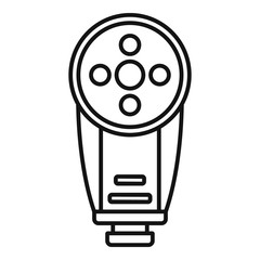 Camera led flash icon. Outline camera led flash vector icon for web design isolated on white background