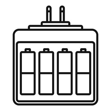 battery charger black outline clip art preview