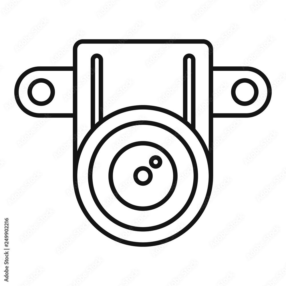 Poster action small camera icon. outline action small camera vector icon for web design isolated on white b