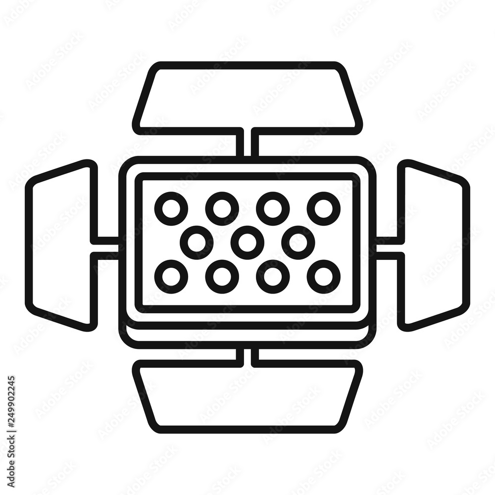 Aufkleber video camera flash icon. outline video camera flash vector icon for web design isolated on white bac