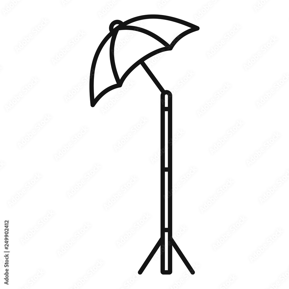 Aufkleber shadow camera umbrella icon. outline shadow camera umbrella vector icon for web design isolated on w