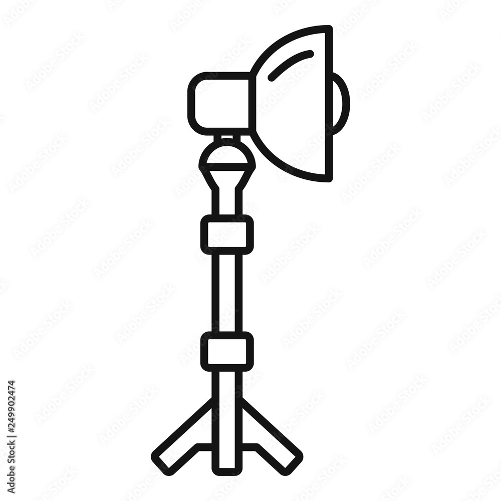 Poster camera light lamp icon. outline camera light lamp vector icon for web design isolated on white backg