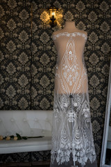 lace stock photo on dummy, mannequin.