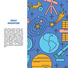 Space elements background in line style with place for text