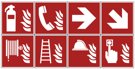 Collections of Safety Signs Fire