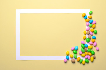 Chocolate Eggs on Bright Background, Sweet Easter Treat