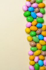 Chocolate Eggs on Bright Background, Sweet Easter Treat