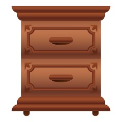 Luxury nightstand icon. Cartoon of luxury nightstand vector icon for web design isolated on white background