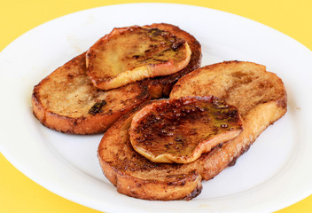 Candied Apple on Cinnamon Toast