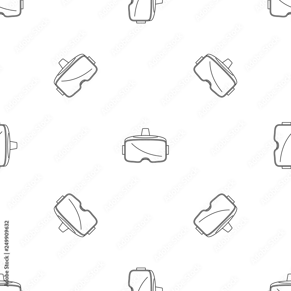 Poster vr glasses headset pattern seamless vector repeat geometric for any web design