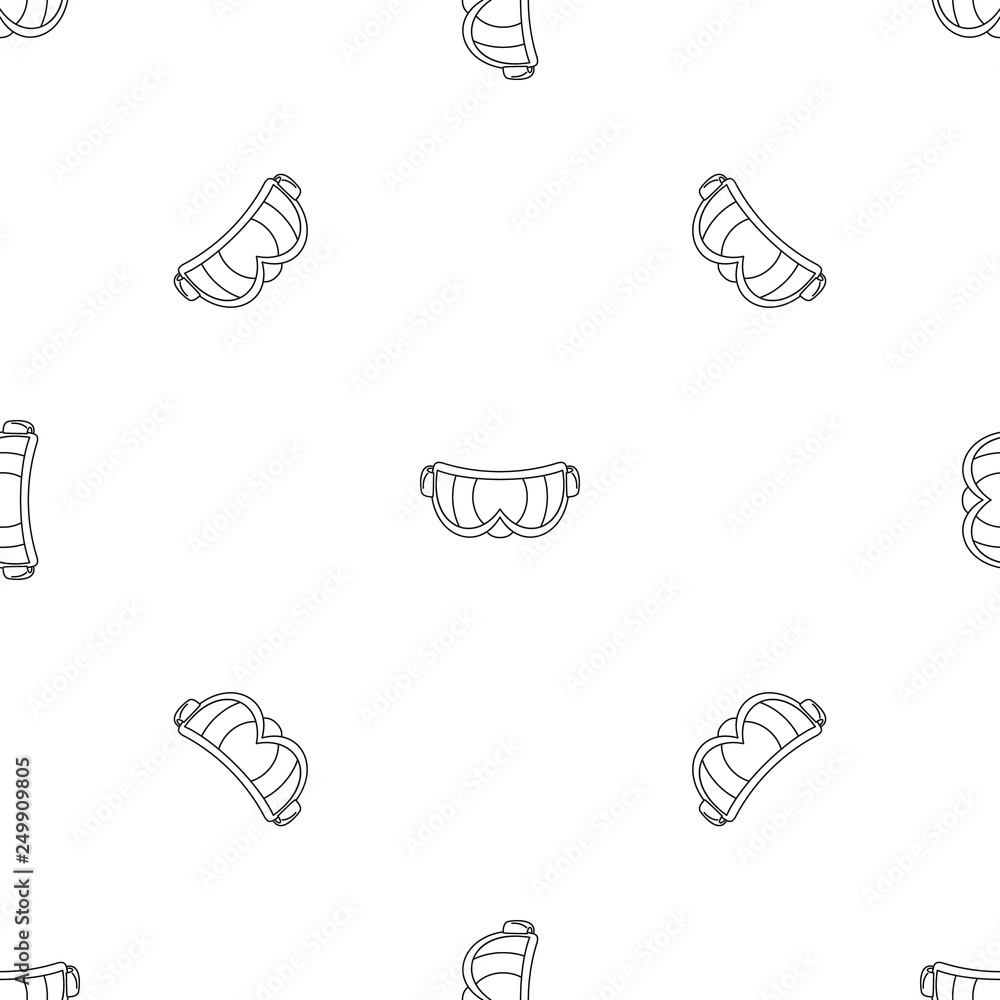 Poster ski glasses pattern seamless vector repeat geometric for any web design