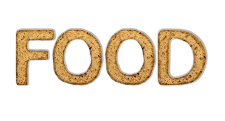 The word food from cookies