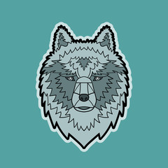 wolf head illustration