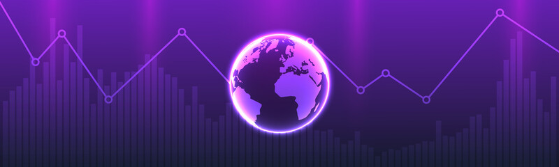 Stock market data.Abstract background with graph chart finance. Stock market and exchange. Business concept. Vector illustration