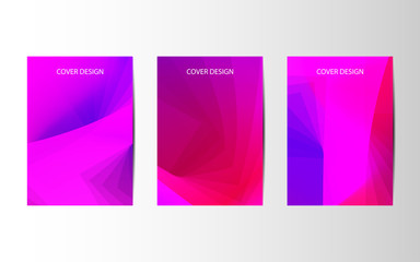 Fototapeta premium Abstract vector brochures with geometric background, annual report, design templates, future Poster template design