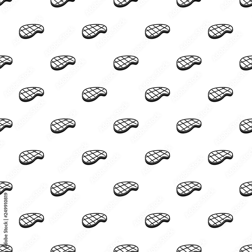 Poster grilled steak pattern seamless vector repeat geometric for any web design