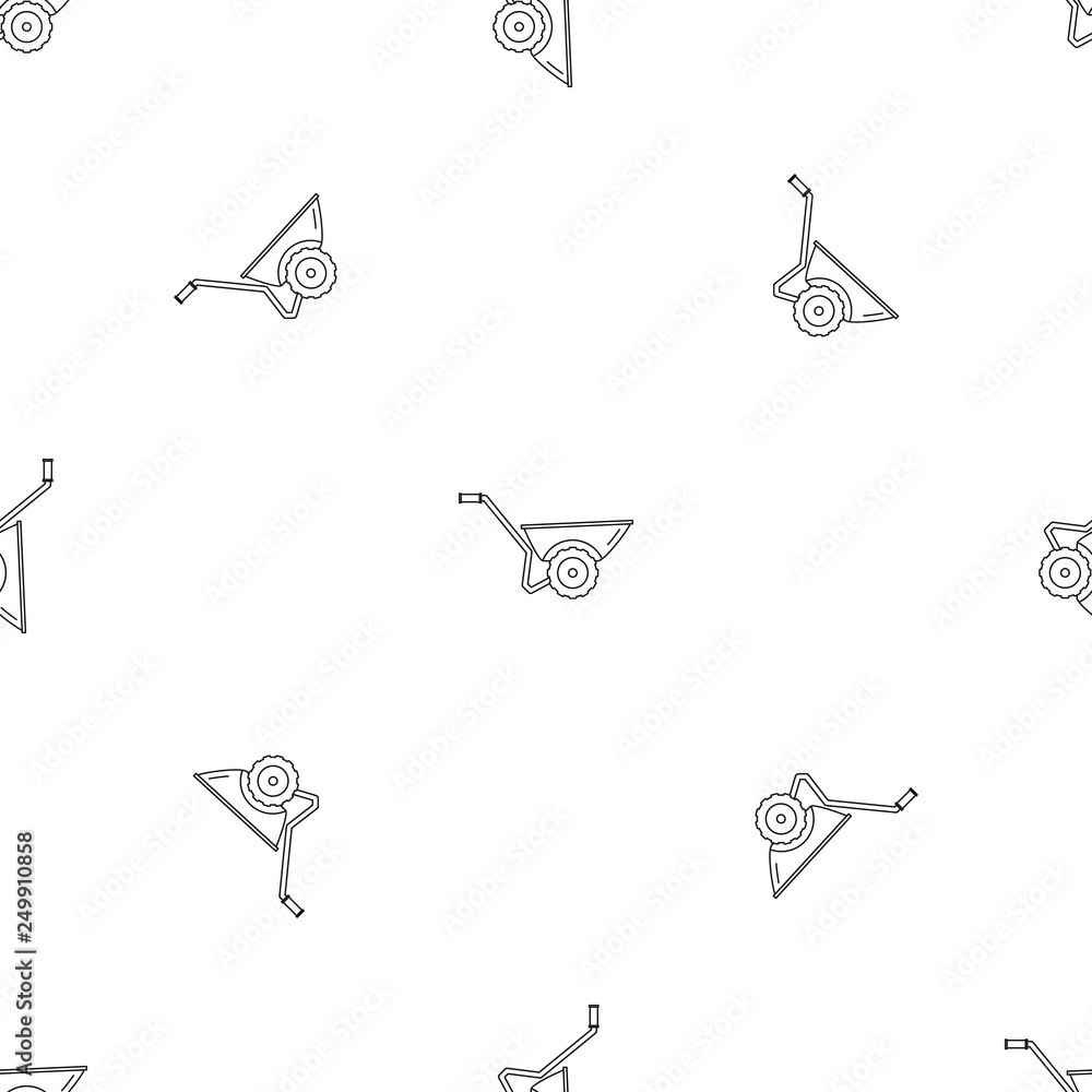 Poster wheelbarrow pattern seamless vector repeat geometric for any web design