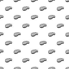 Grilled steak pattern seamless vector repeat geometric for any web design