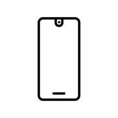 Frameless smartphone line icon, logo isolated on white background