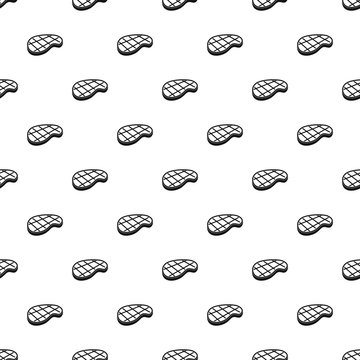 Grilled steak pattern seamless vector repeat geometric for any web design