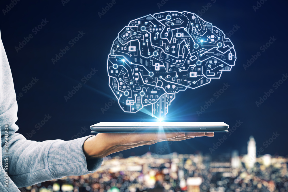 Poster AI and robotics concept