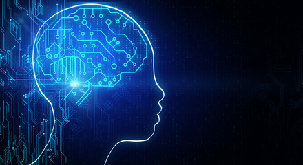 Artificial intelligence and internet concept