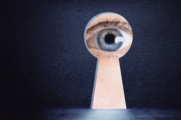 Creative keyhole with eye