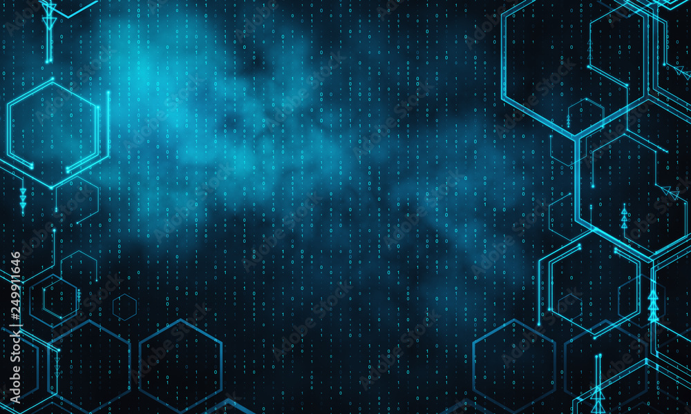 Leinwandbilder abstract binary code background