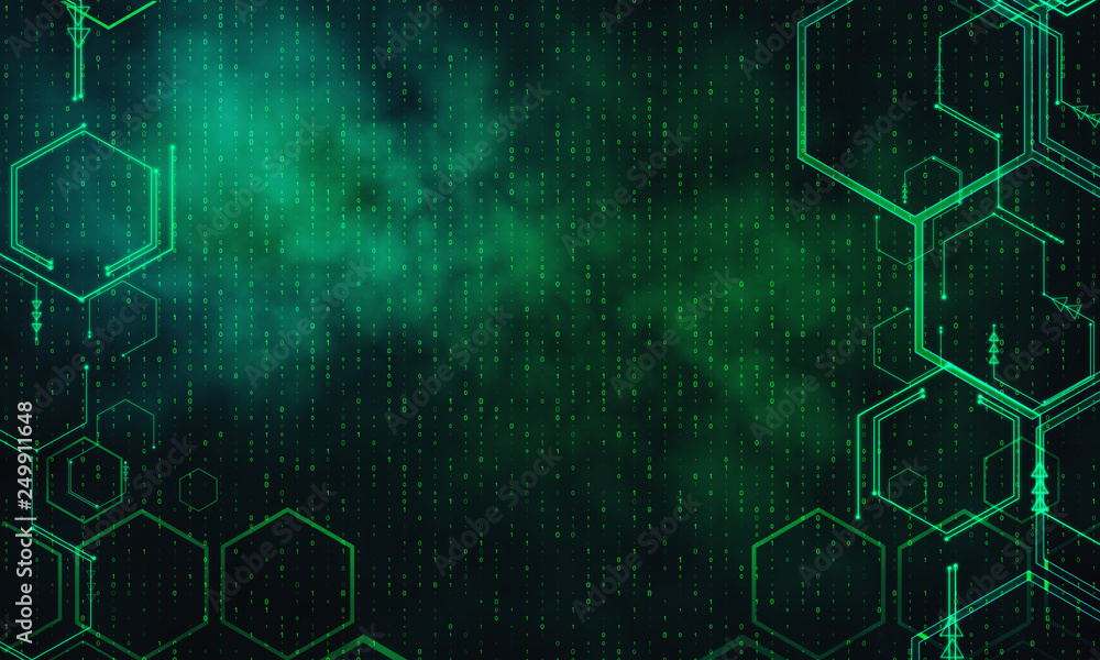 Poster Abstract binary code wallpaper