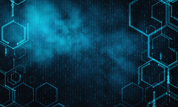 Abstract binary code background