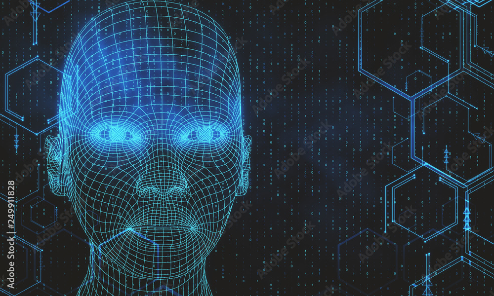 Aufkleber artificial intelligence texture