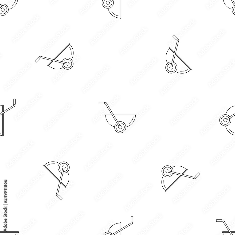 Poster small wheelbarrow pattern seamless vector repeat geometric for any web design