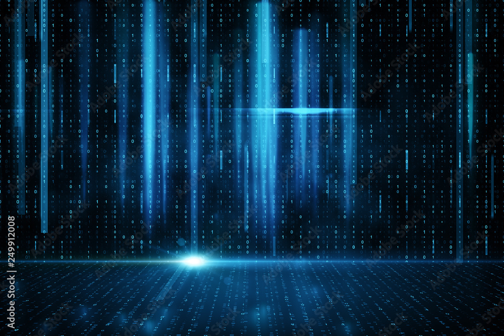 Aufkleber creative binary code wallpaper