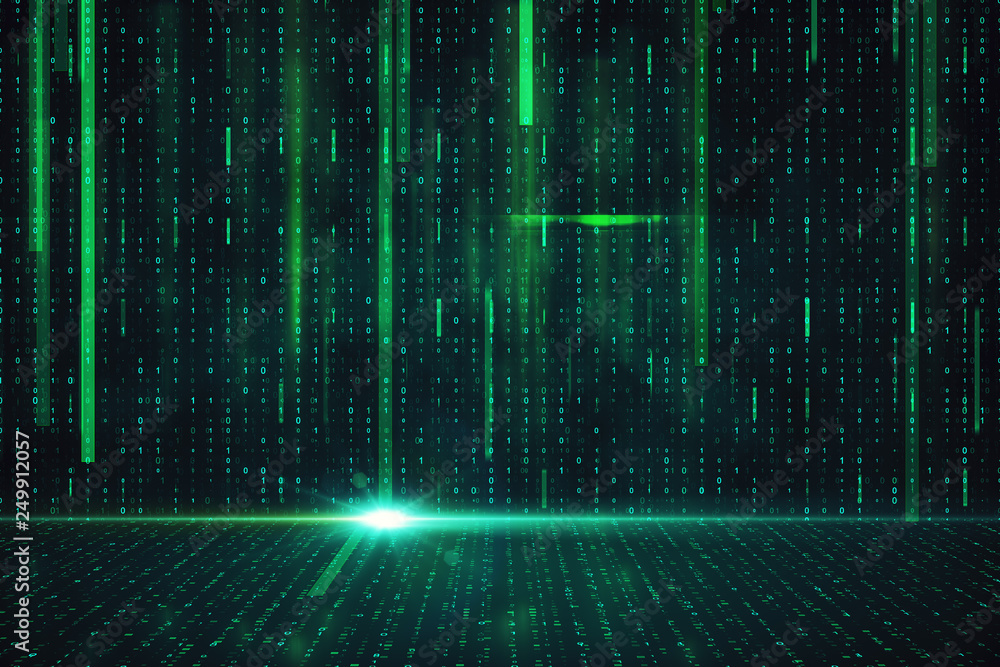 Poster Creative binary code background