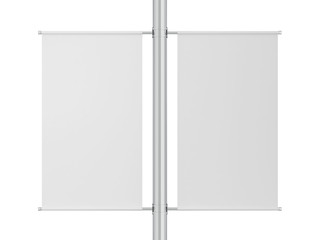Blank pole banner mockup