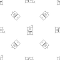 Beans tin can pattern seamless vector repeat geometric for any web design