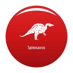 Spinosaurus icon. Simple illustration of spinosaurus vector icon for any design red