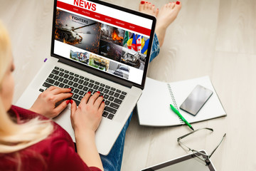 Latest Article Webpage Advertising Announcement Concept