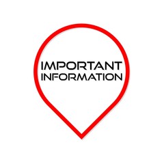 Important Information sign, icon or logo