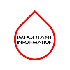 Obraz premium Important Information sign, icon or logo