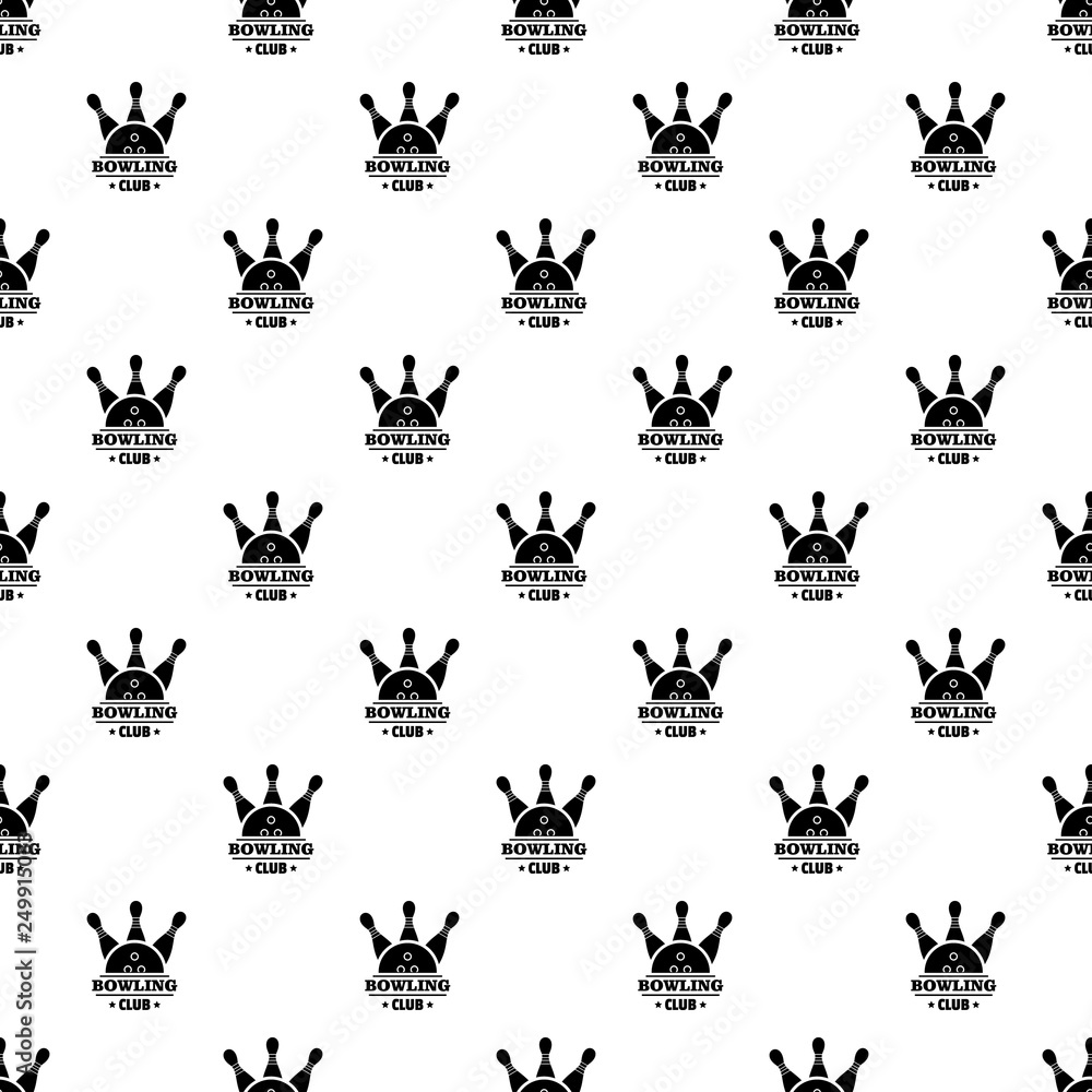 Aufkleber new bowling club pattern seamless vector repeat geometric for any web design