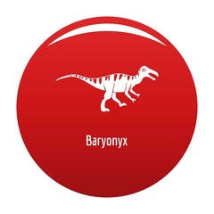 Baryonyx icon. Simple illustration of baryonyx vector icon for any design red