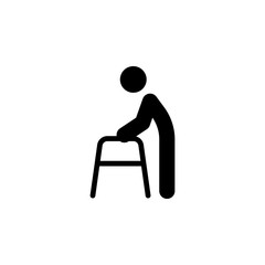 human utensils walker tools outline icon. Signs and symbols can be used for web, logo, mobile app, UI, UX