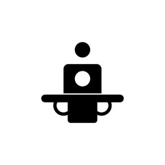 rehabilitation patient outline icon. Signs and symbols can be used for web, logo, mobile app, UI, UX